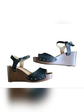 Lucky Brand Women's Black Wedge Heels, Size 11, Like New!